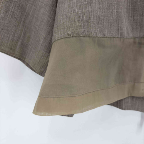 アウラアイラ AULA AILA SHEER PARTS OPEN COLLAR SHIRT シアーパーツ オープンカラーシャツ レディース  0